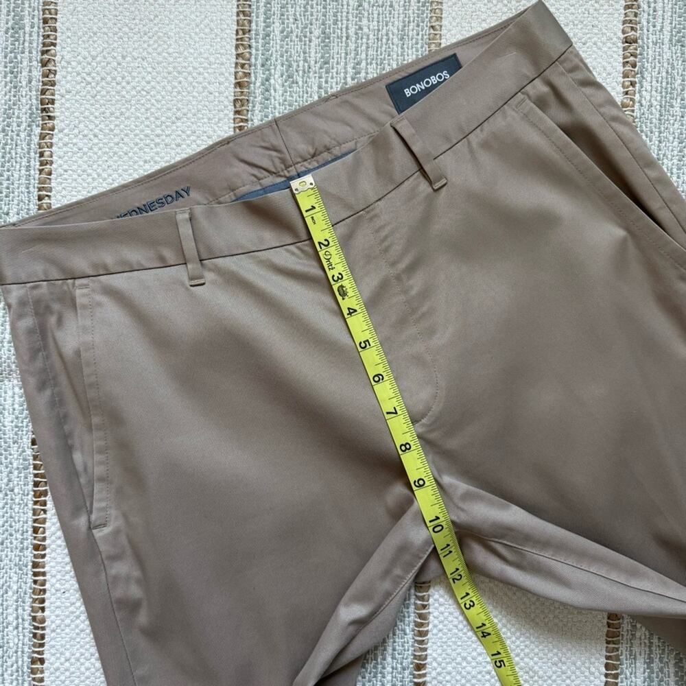 Bonobos Weekday Wednesday Tan Khaki Mid Rise Straight Slim Leg Men’s Size 33x36 - Picture 7 of 10